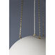 Chiswick 3 Light 20 inch Aged Brass/White Plaster Pendant Ceiling Light