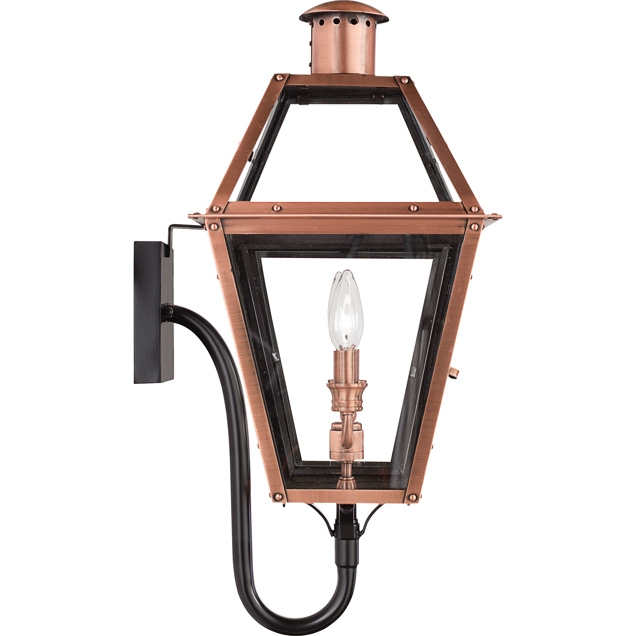 Rue De Royal 2 Light 24 inch Aged Copper Outdoor Wall Lantern