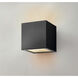 Kube LED 6 inch Satin Black Outdoor Wall Mount Lantern, Up/Down Light