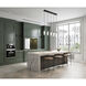 Alton 5 Light 42 inch Matte Black Linear Chandelier Ceiling Light