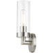 Ludlow 1 Light 4 inch Brushed Nickel ADA Single Sconce Wall Light, Single