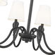 Claudelle 6 Light 32 inch Matte Black Chandelier Ceiling Light