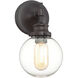 Industrial 1 Light 5.13 inch Oil Rubbed Bronze Wall Sconce Wall Light