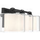 Seville 3 Light 22.75 inch Dark Matte Black Vanity Wall Light