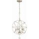 Solaris 5 Light 17 inch Olde Silver Mini Chandelier Ceiling Light