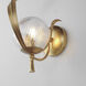 Firenze 1 Light 7.5 inch Gold Leaf Wall Sconce Wall Light in Clear Ribbed