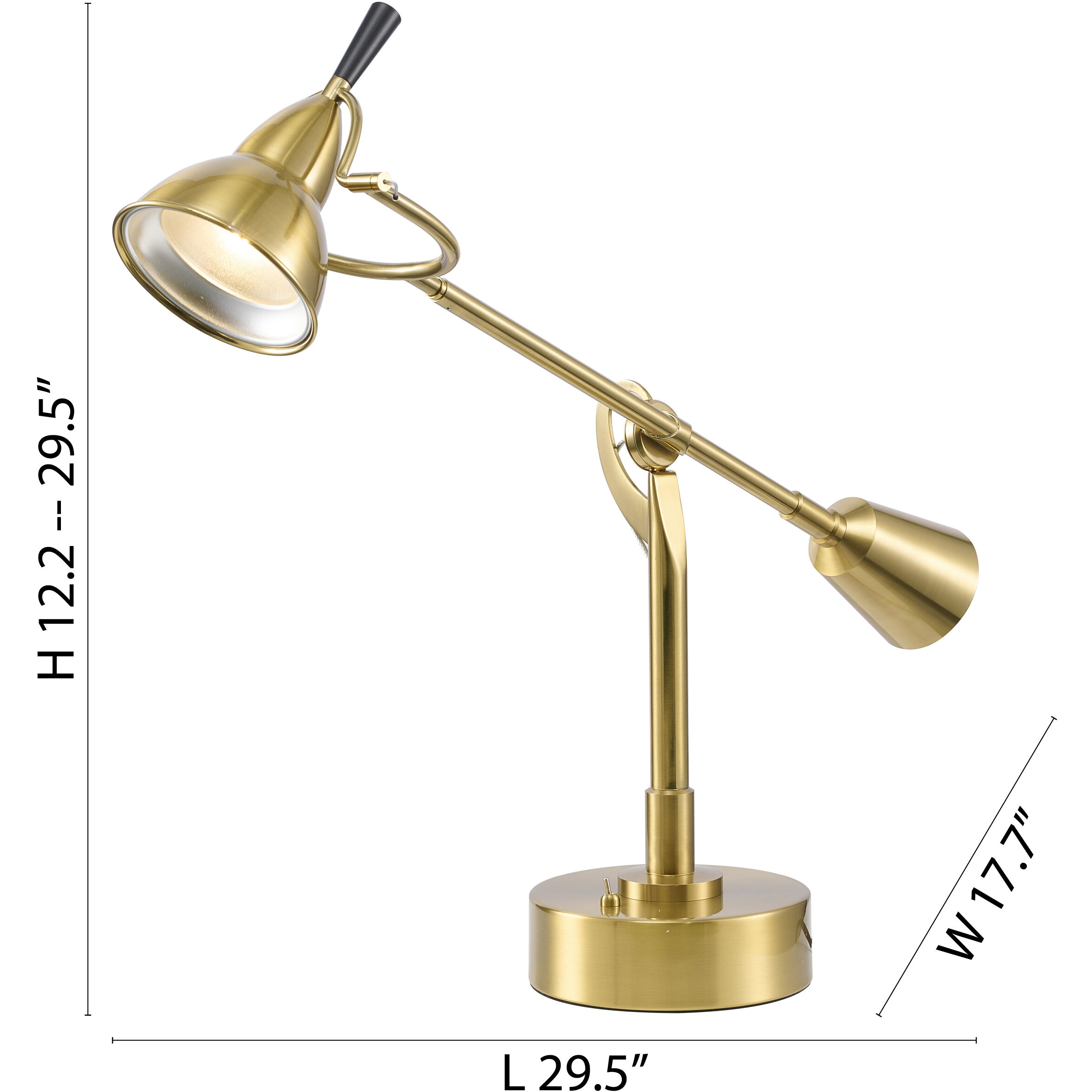 Canada 29.5 inch 5 watt Brass Table Lamp Portable Light