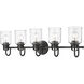 Kinsley 5 Light 35 inch Matte Black Vanity Wall Light