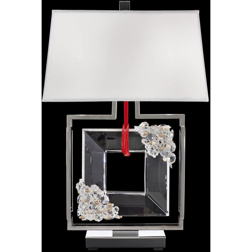 Forever Eva 28.25 inch 7.00 watt Polished Chrome Table Lamp Portable Light in Red Rope, Red Rope