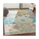 Bodie 90 X 60 inch Aqua/Wheat/Sage/Taupe/Camel/Medium Gray/Beige Rugs, Rectangle