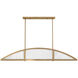 Legacy 4 Light 46 inch Warm Brass Linear Chandelier Ceiling Light