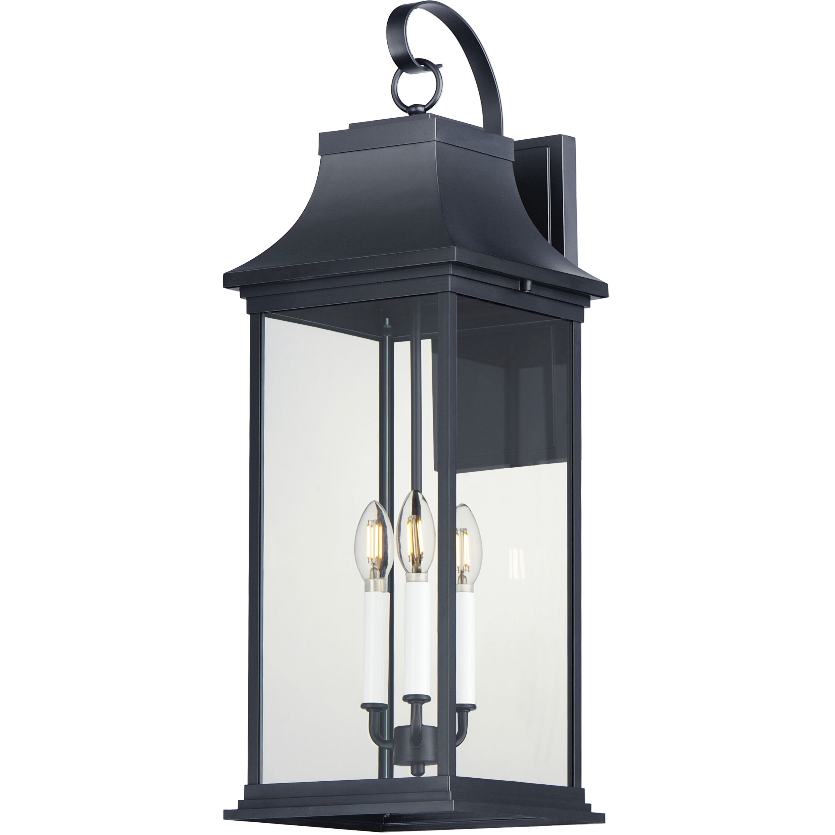 Vicksburg 3 Light 9.5 inch Black Outdoor Hanging Lantern