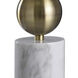 Racine 31.5 inch Brass and White and Gray and Silver Table Lamp Portable Light