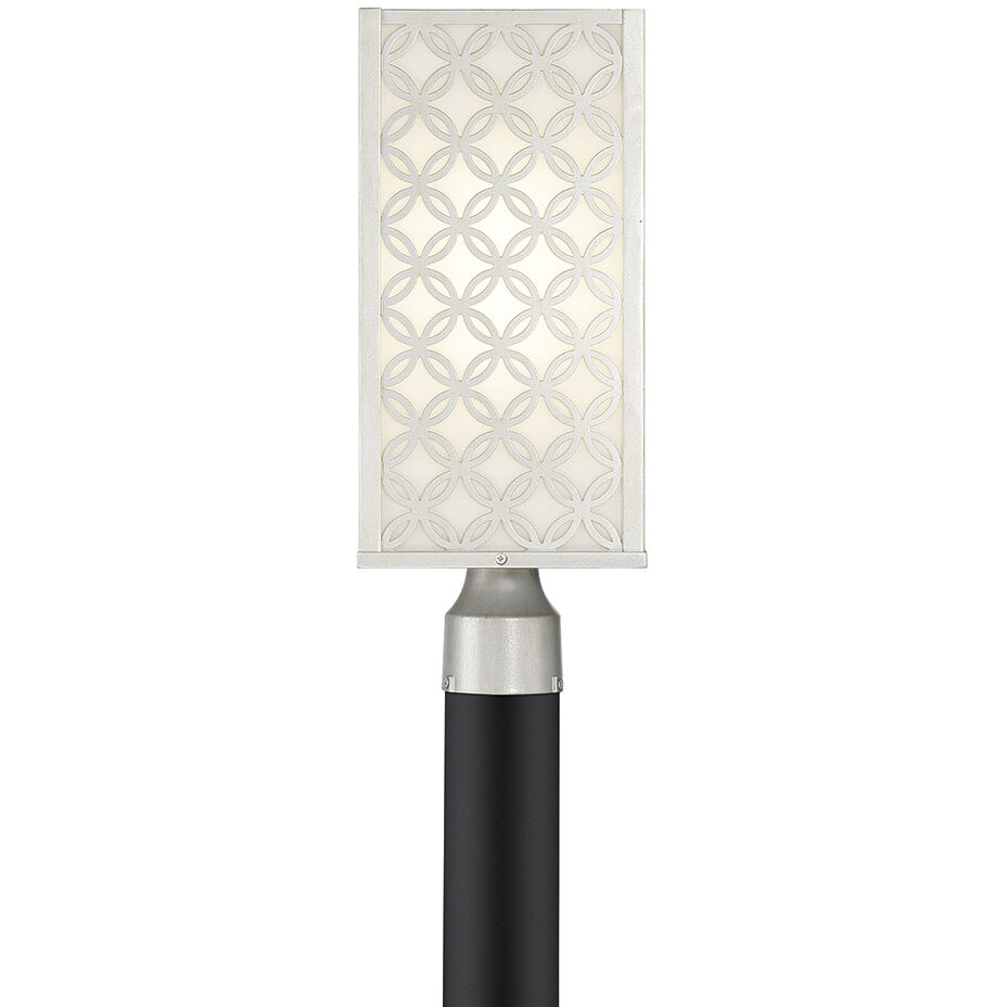 Clover 1 Light 19 inch Aged Silver Outdoor LED Post Light