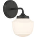 Cornwell 1 Light 6 inch Dark Matte Black Bath Sconce Wall Light