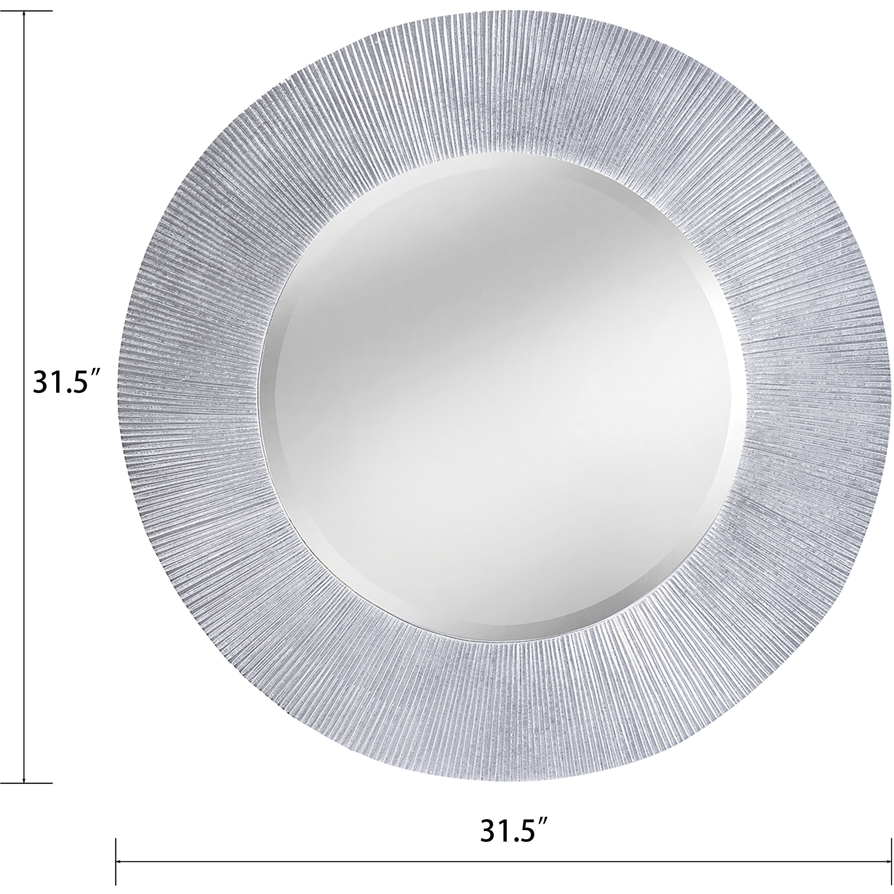 Attra 31.5 X 31.5 inch Silver with Mirror Wall Mirror