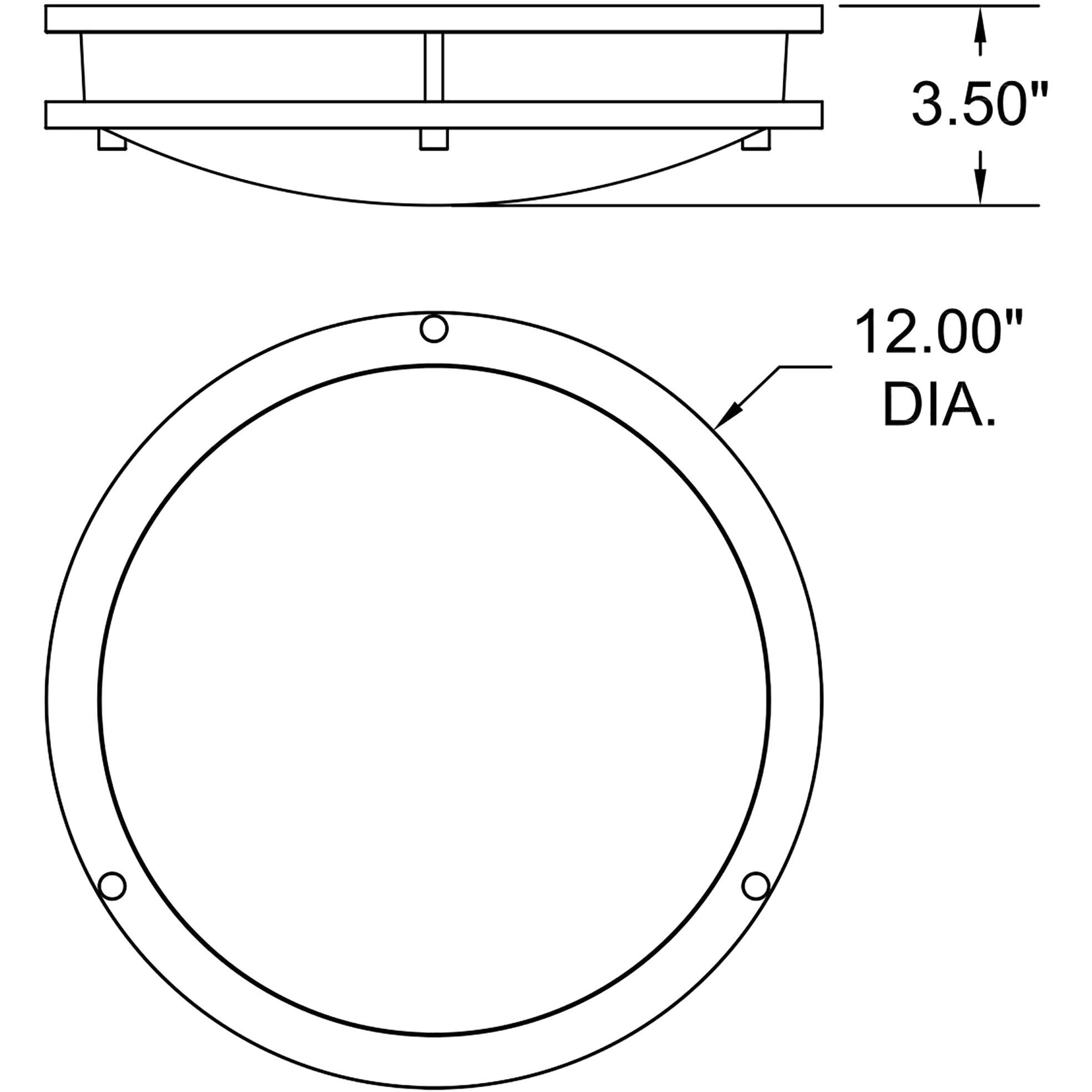 Solero III LED 12 inch Brushed Steel Flush Mount Ceiling Light