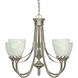 Triumph 5 Light 24 inch Brushed Nickel Chandelier Ceiling Light