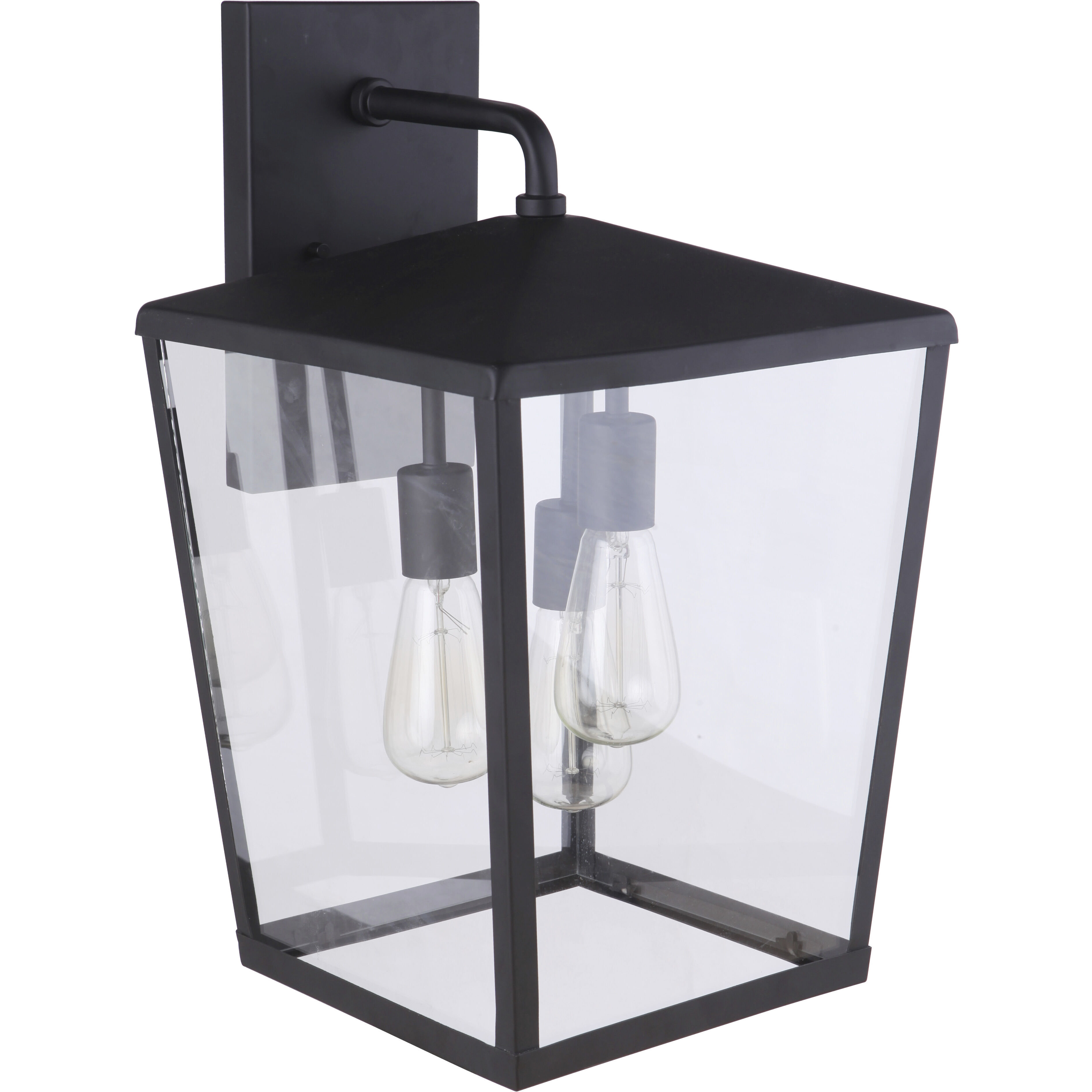 Olsen 3 Light 19 inch Midnight Outdoor Wall Lantern