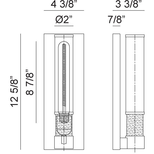 Tubo 1 Light 4.38 inch Matte Black and Chrome Wall Sconce Wall Light