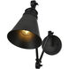 Ledger 16 inch 40 watt Black Swing Arm Wall Sconce Wall Light