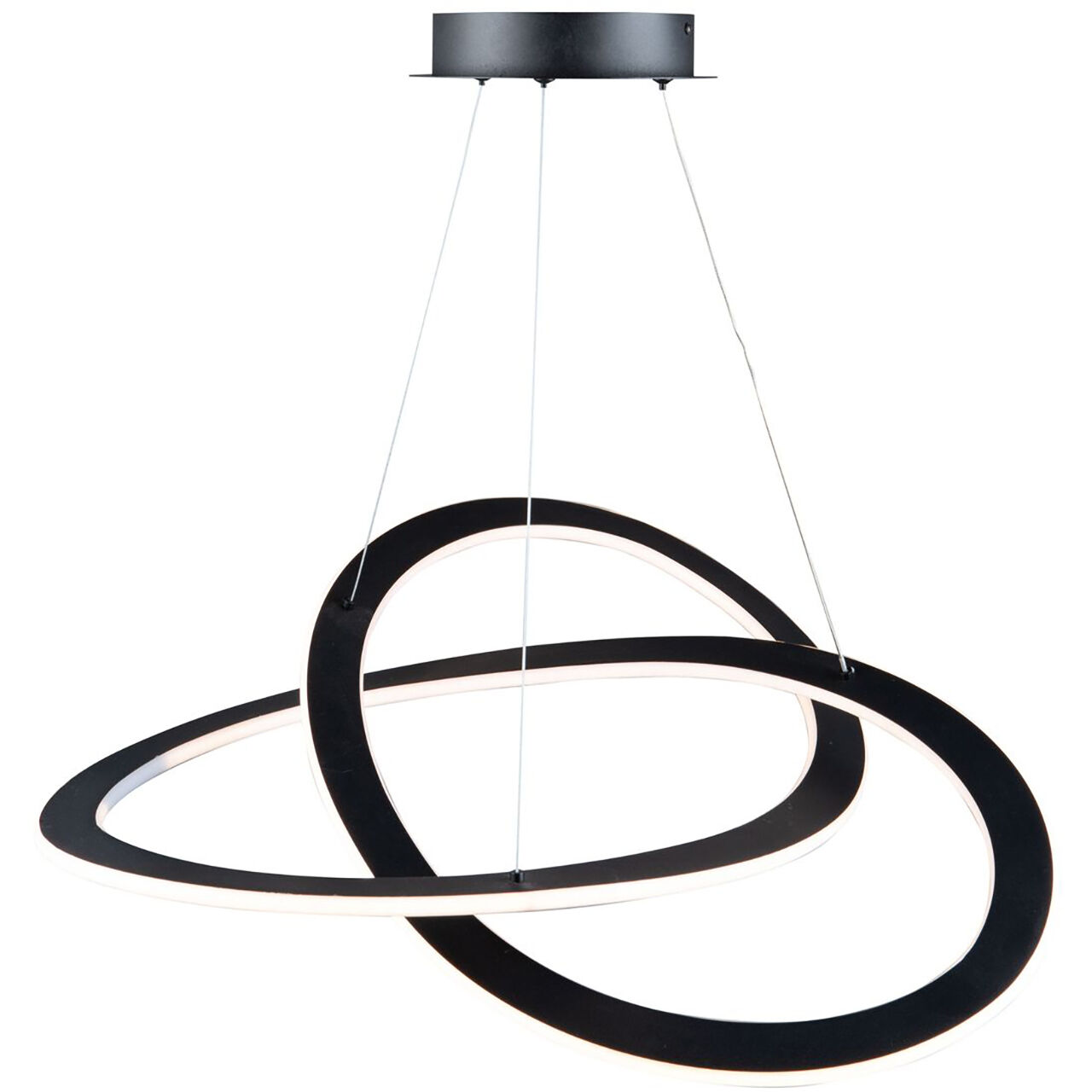 Wave LED 26.8 inch Black Chandelier Ceiling Light