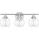 Carson 3 Light 22.5 inch Satin Nickel Bathroom Vanity Light Wall Light, Essentials