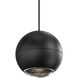 Hemisphere LED 4 inch Textured Black Pendant Ceiling Light