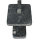 North 22.5 X 20 inch Black Marble Side Table