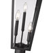 Gannon 3 Light 144.75 inch Black Outdoor Post Mounted Fixture in G9