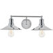 Etude 2 Light 21 inch Chrome Wall Sconce Wall Light
