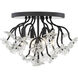 Wildflower 4 Light 19 inch Matte Black Semi-Flush Ceiling Light, Smithsonian Collaboration