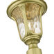 Oxford 1 Light 19 inch Soft Gold Outdoor Post Top Lantern, Medium