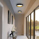 Maserlo LED 15.95 inch Black and Gold Flush Mount Ceiling Light