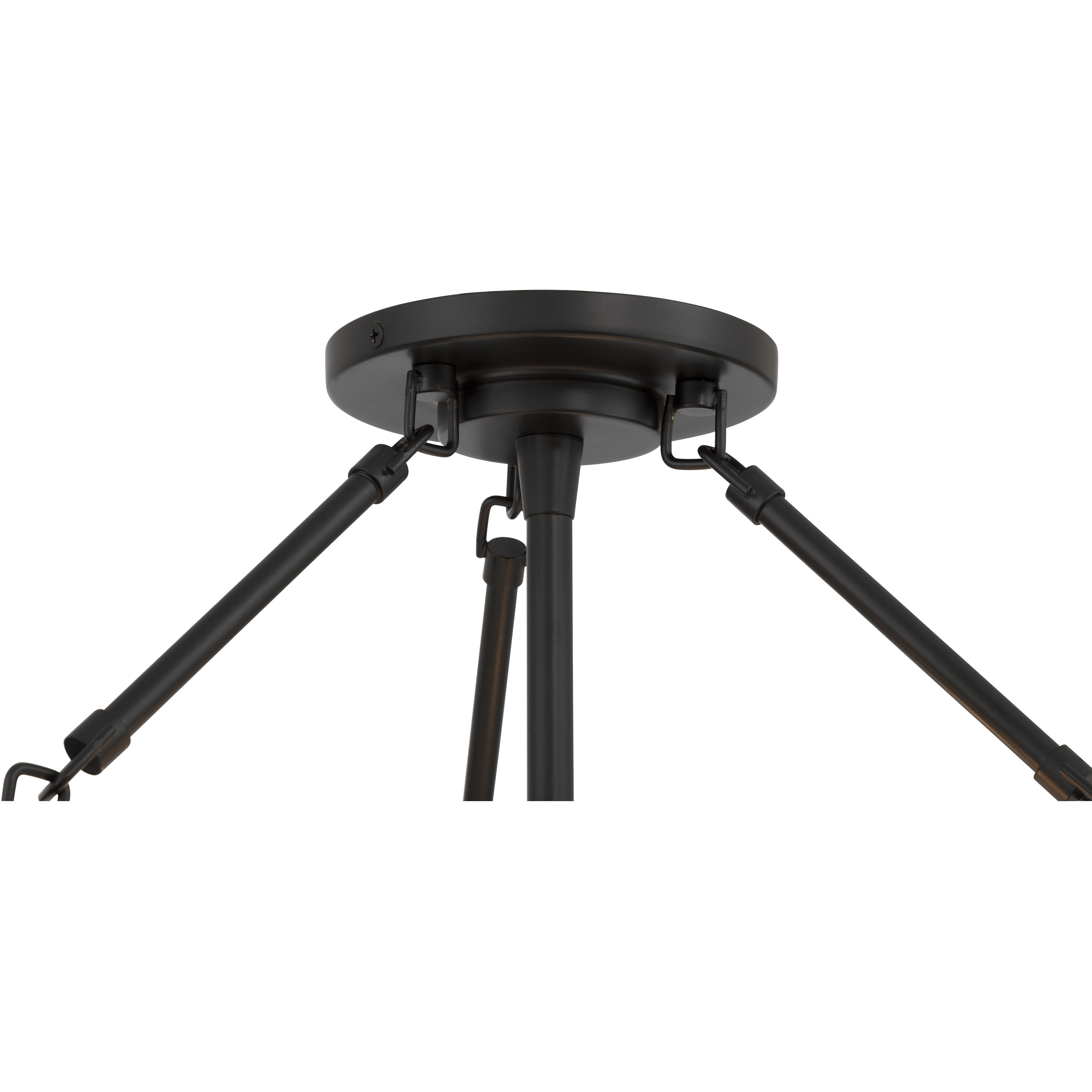 Halora 3 Light 15.25 inch Dark Matte Black Semi-Flush Mount Ceiling Light