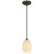 Brandy FireBird LED 6 inch Oil Rubbed Bronze Pendant Ceiling Light in White Firebird