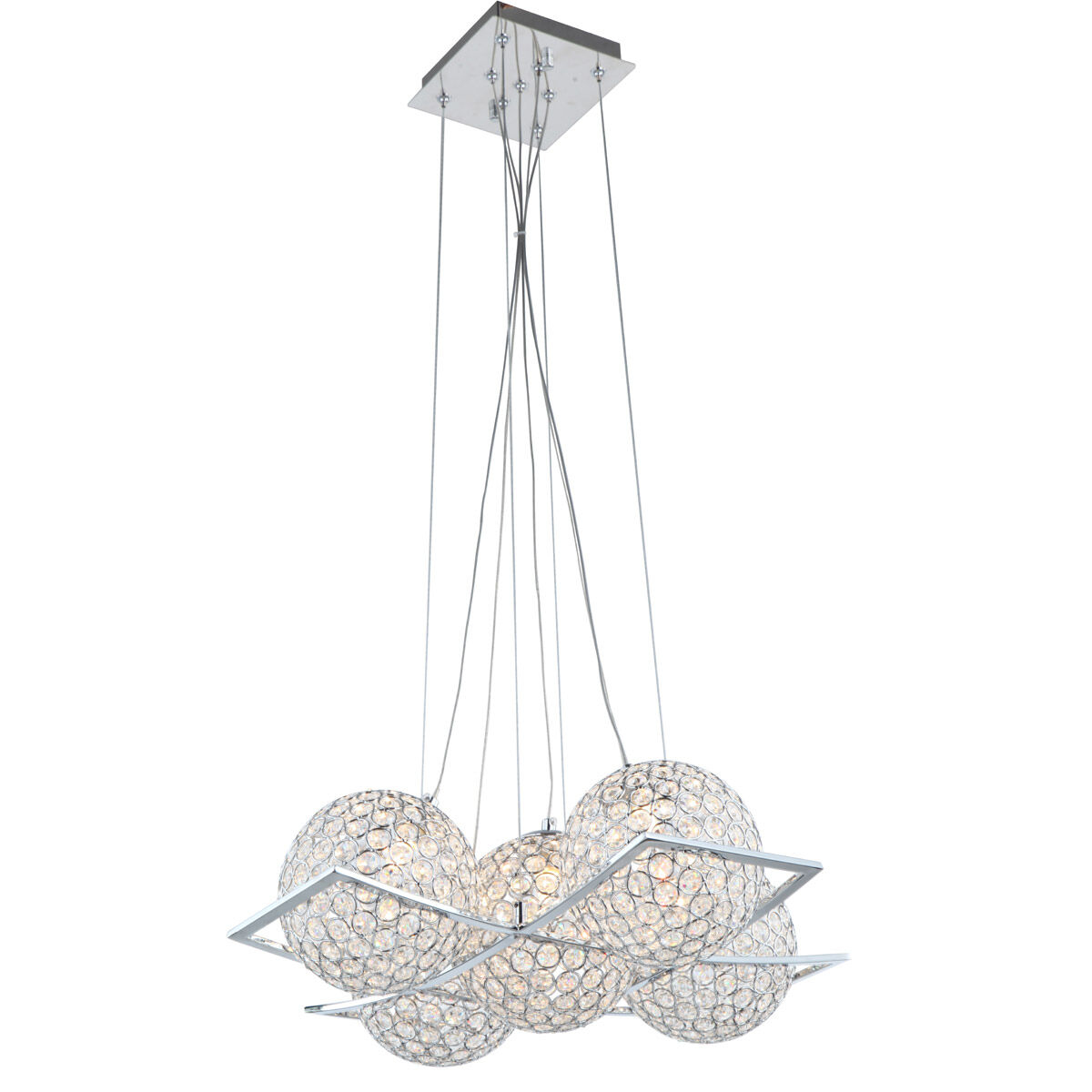 Kent LED 20 inch Chrome Chandelier Ceiling Light