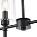 Chastine 5 Light 36 inch Matte Black Linear Chandelier Ceiling Light
