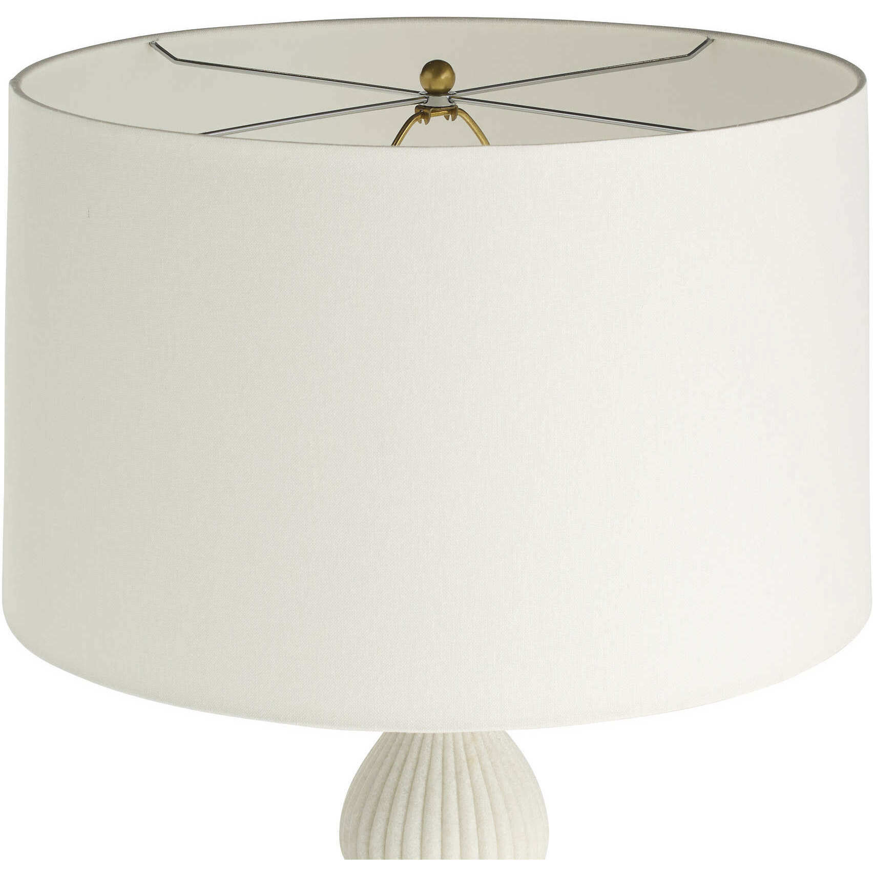 Nicole 68 inch 150 watt Ivory and Antique Brass Floor Lamp Portable Light