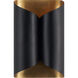 AERIN Selfoss 2 Light 7 inch Black and Brass Sconce Wall Light