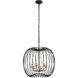 Nico 6 Light 24 inch Carbon and Havana Gold Pendant Ceiling Light