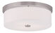 Meridian 3 Light 15 inch Brushed Nickel Flush Mount Ceiling Light