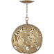 Botanica LED 24 inch Burnished Gold Chandelier Ceiling Light, Orb
