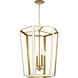 AH by Alexa Hampton Curt 4 Light 21.38 inch Matte White Lantern Chandelier Ceiling Light