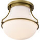 Valdora 1 Light 14 inch Natural Brass Flush Mount Ceiling Light