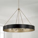 Weller 6 Light 35.75 inch Matte Brass and Black Chandelier Ceiling Light