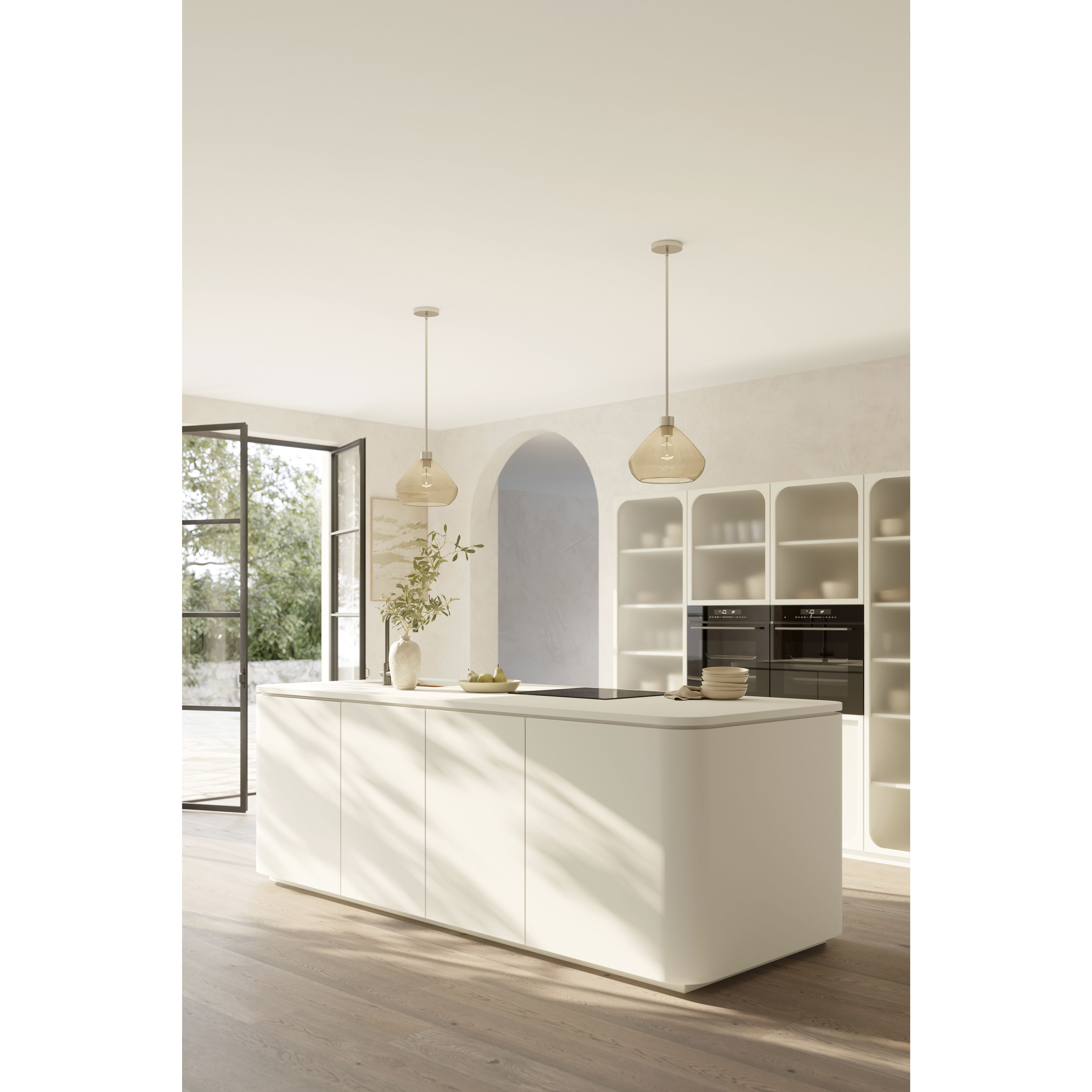 Elaris 1 Light 12.5 inch Brushed Nickel Pendant Ceiling Light