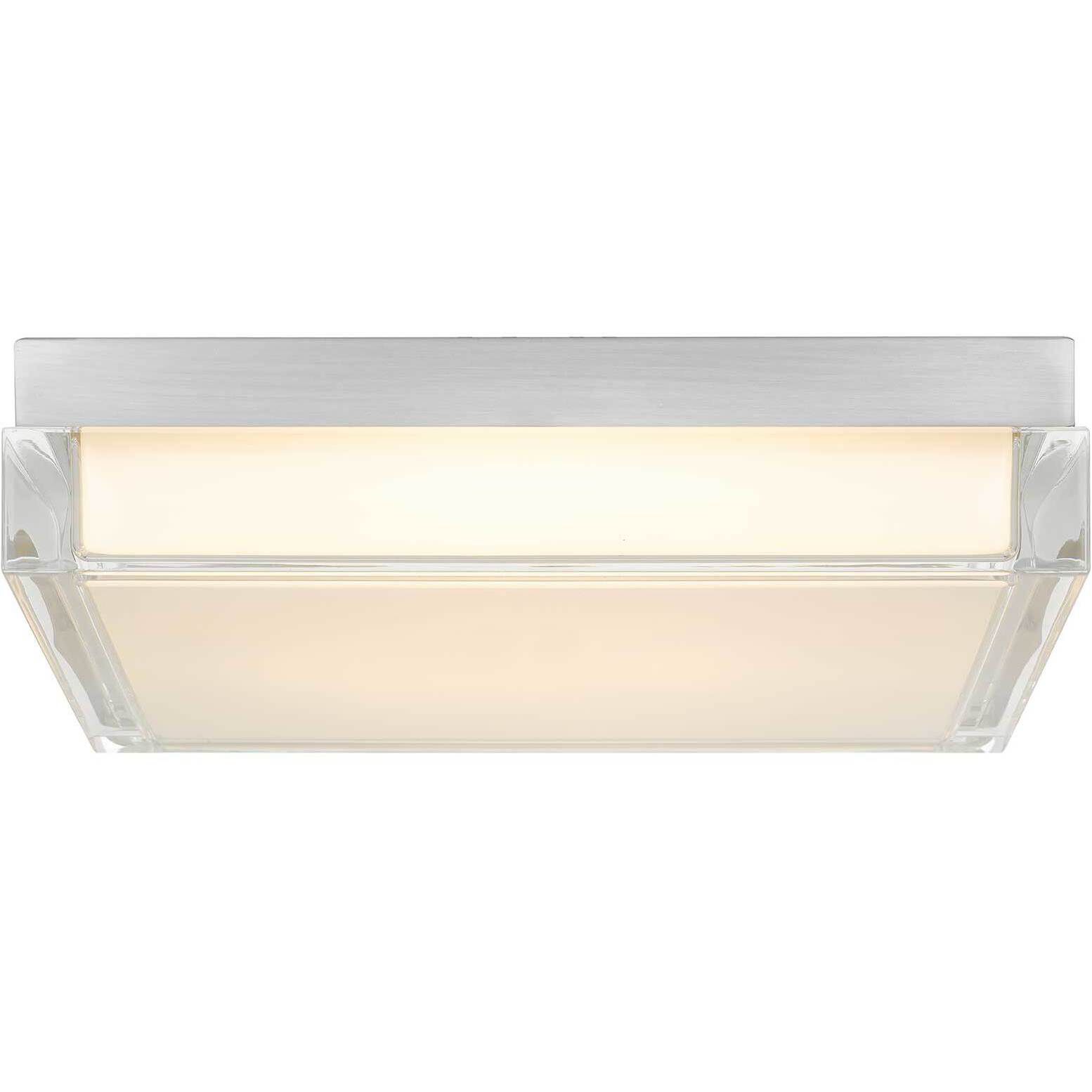 Box LED 11 inch Brushed Stainless Steel Outdoor Flush Mount