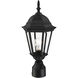 Hamilton 1 Light 18 inch Textured Black Outdoor Post Top Lantern