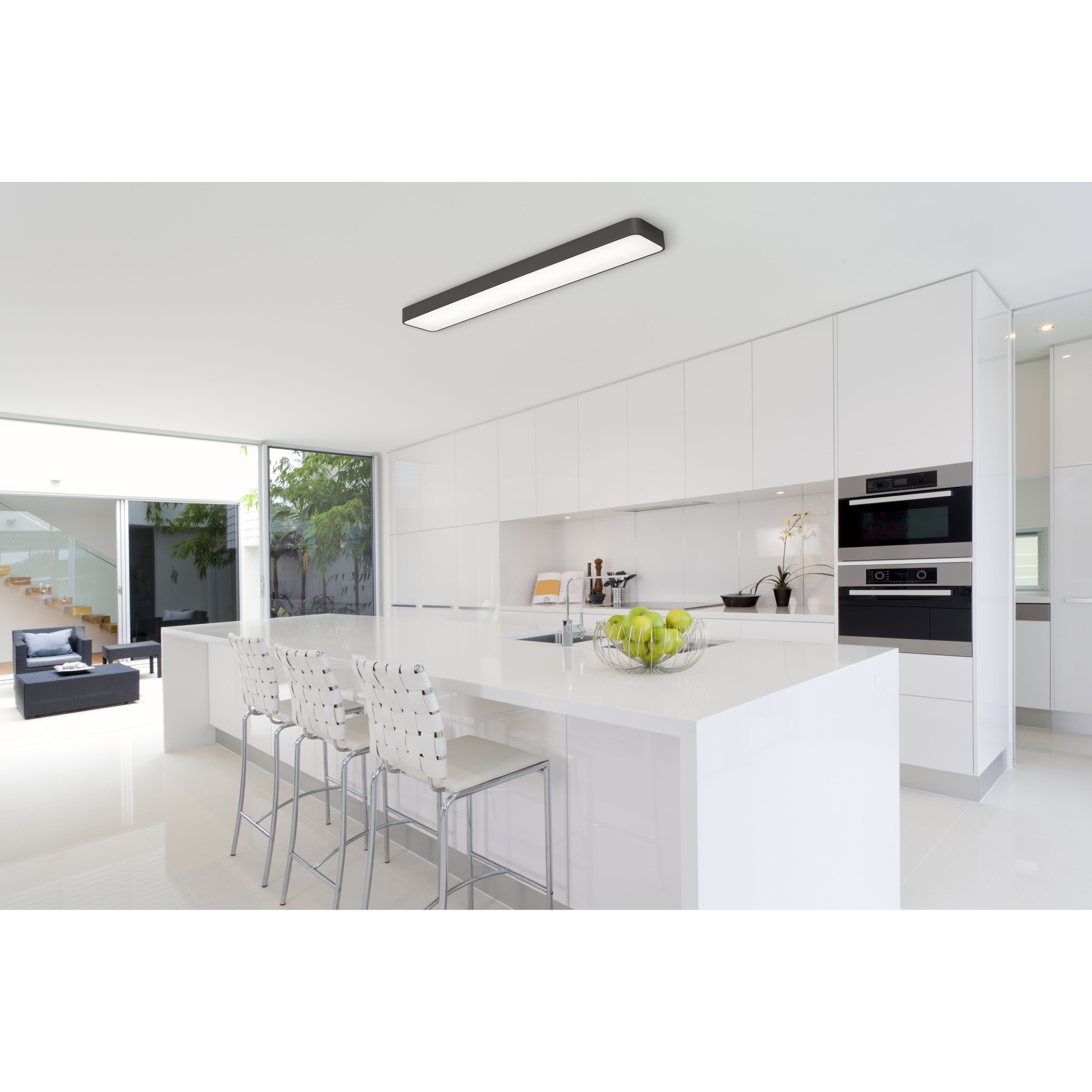 Bailey LED 8 inch Black Linear Flush Mount Ceiling Light